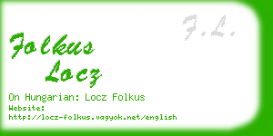 folkus locz business card